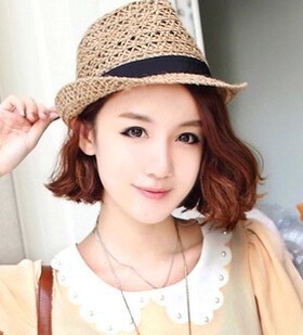 草帽明星同款女士镂空防晒帽子