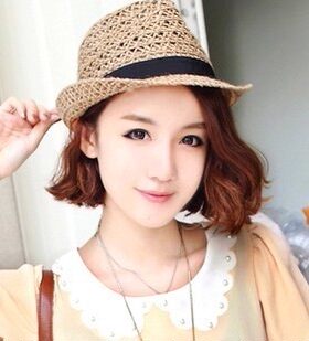 草帽明星同款女士镂空防晒帽子