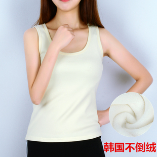 秋冬背心吊带女超柔加绒加厚打底衫修身学生显瘦保暖短款内搭大码