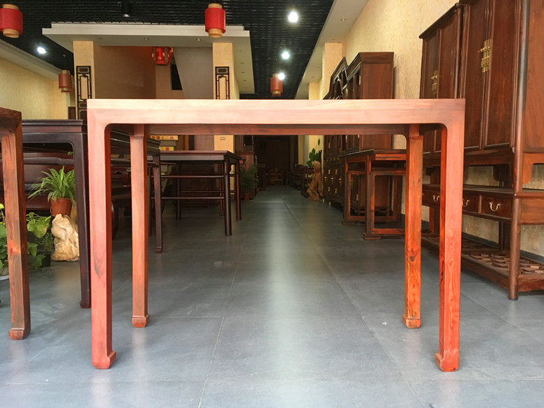 天香倾城 明式家具大红酸枝条案交趾黄檀条桌平头案供桌红木家具