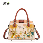 Bathe fish original 2015 winter sweet printing laptop shoulder bag handbag tidal cartoon cute Crossbody bag