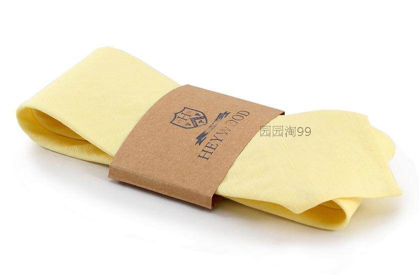 职业通勤西装西服英伦纯手工休闲复古纯手工亚麻黄色尖头领带领呔