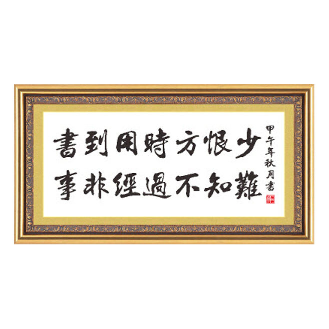 书到用时方恨少事非经过不知难十字绣