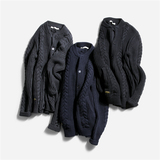 山一商店B429欧美复古扭花针织开衫加厚休闲毛衣--MS008/140，男装针织衫/毛衣，电商S003