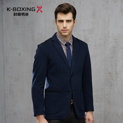 K-boxing/劲霸商务男士西装小西服休闲修身外套毛呢单西|FYFX3233