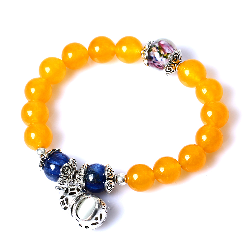 紫冰银镶嵌蓝绒晶橘子石石碑护身符手链结印阵蜜蜡石靛蓝晶饰品在类目 饰品/流行首饰/时尚饰品新, 手链中 - 来自Buy2taobao.com提供专业的淘宝代购服务