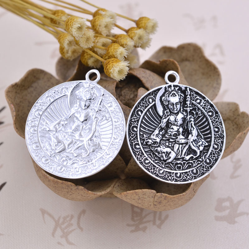 diy纯银佛珠水晶手串吊坠