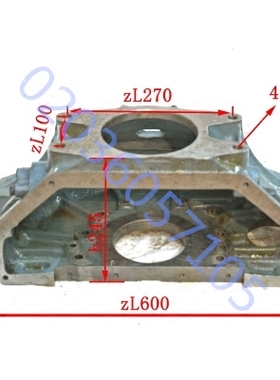现代南骏王牌4108Q 飞轮壳 离合器壳猪头壳压板盖D0103-1600340