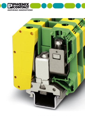 黄绿接地端子 USLKG50 菲尼克斯0443049 原装正品 德国 50平方