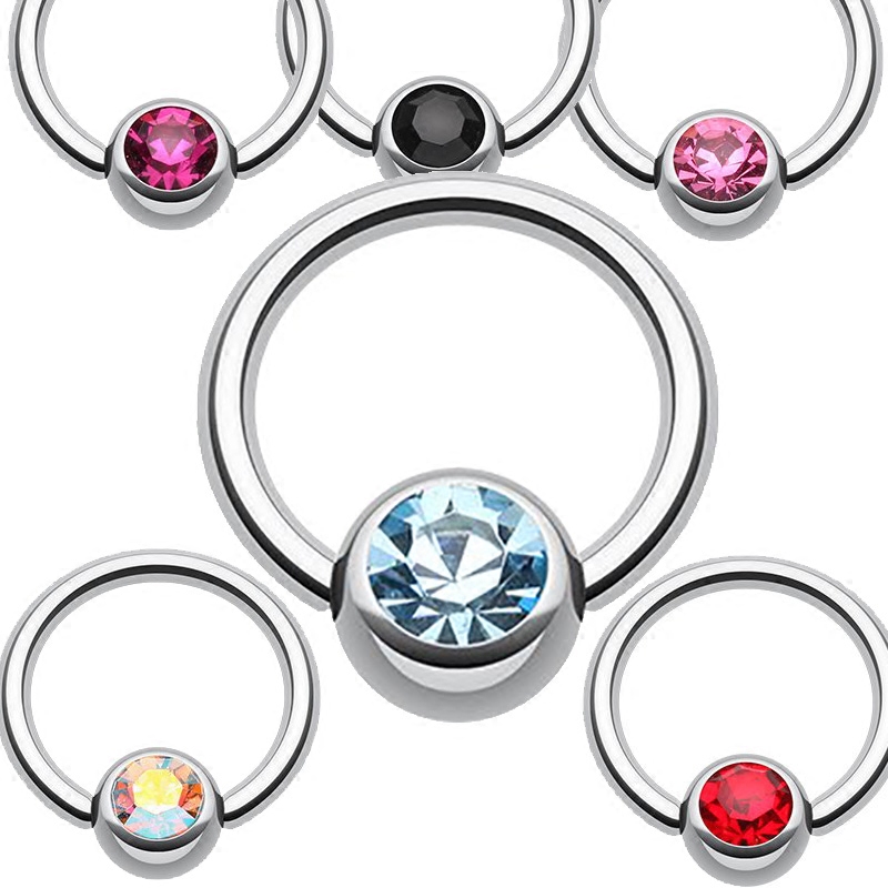 钛钢夹球饰品乳头环脐环万能