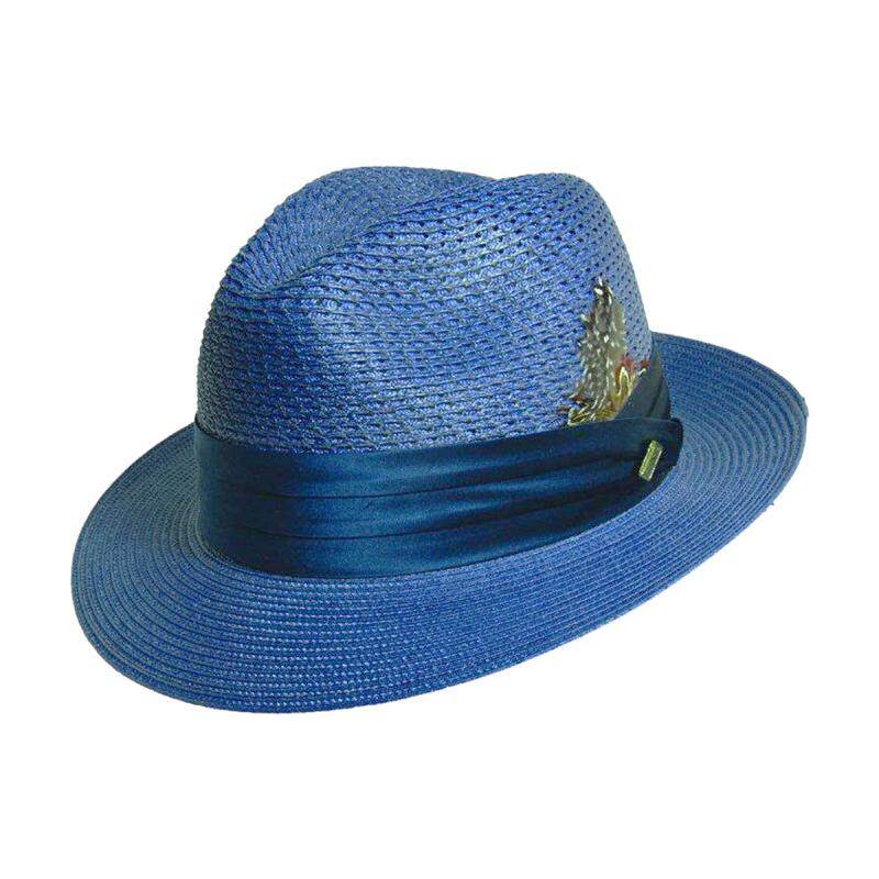 stacy adams男帽子草帽礼帽丝绸带遮阳凹痕顶正品sa394-400