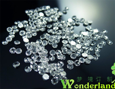 天然钻石玫瑰切工玫瑰工圆钻配钻小钻戒指4.5分IF-VS镶嵌定制裸钻