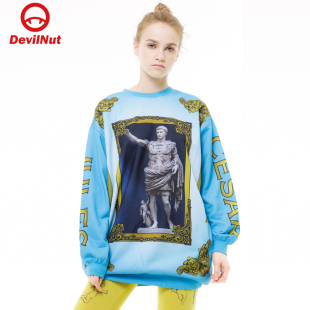 特宽松圆领 恶魔 女式 卫衣 SFV DEVIL 主 NUT潮牌