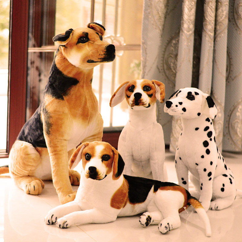 仿真德国牧羊犬公仔玩偶斑点狗狼狗毛绒玩具儿童布娃娃男生日礼物