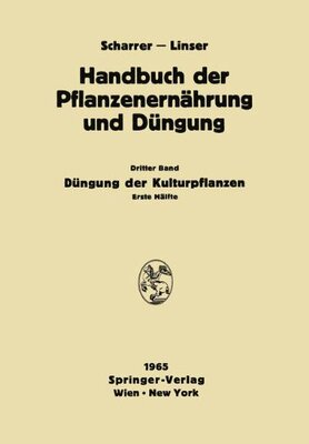 【预订】Dungung Der Kulturpflanzen: Erste Halfte