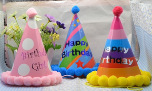 生日派对帽 生日帽子装饰 party用品 宝宝生日帽 庆生道具布置装
