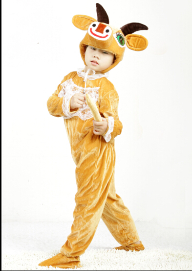 小牛演出服装黄牛服装小牛演出服装儿童连体动物服装小奶牛
