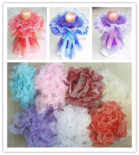 小桃心蕾丝边花边 礼盒装饰花边 diy卡通花束装饰蕾丝边情人节