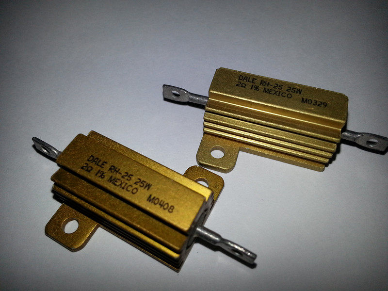 25瓦2欧dale全新进口军规铝壳电阻25w2r 高精度铝壳电阻 1%