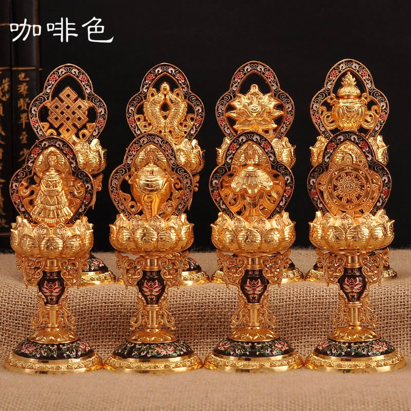 尼泊尔工艺纯铜珐琅吉祥
