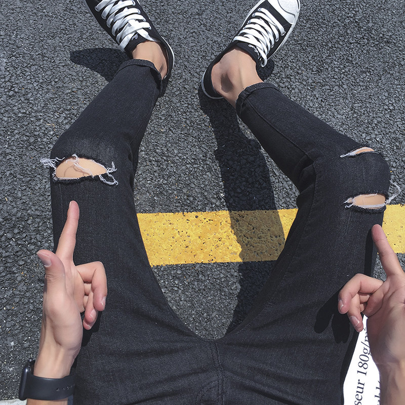 Jeans pieds Slim pour été - Ref 1467785 Image 1