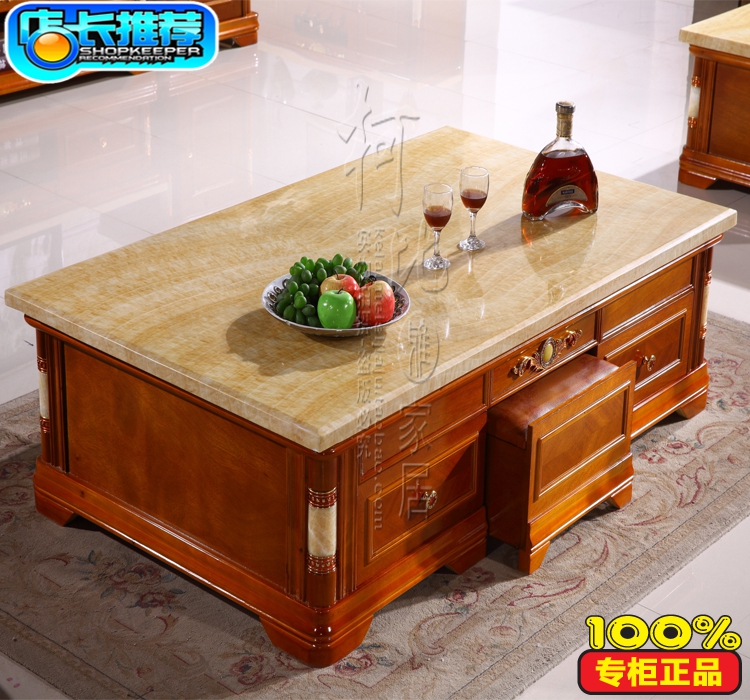 大理石茶几 客厅白色 带凳 特价实木方形茶几角几 现货实拍茶几