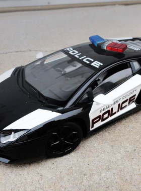 1：18威利FX兰博基尼埃文塔多LP700 SCPD警车模型 改装制作