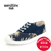 Westlink/West fall 2015 new printed lace stitching casual shoes men's shoes