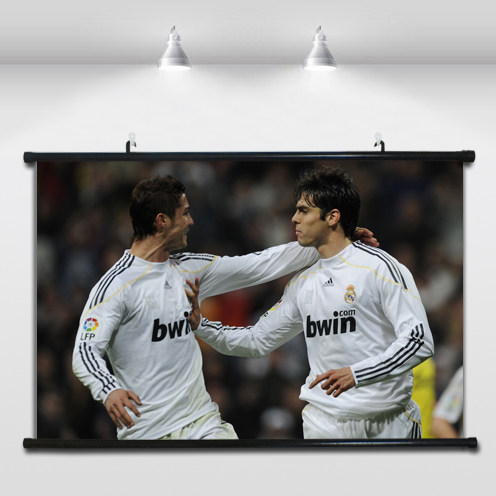 c罗纳尔多小小罗卡卡皇马足球明星卧室高清挂画装饰海报巨大幅画