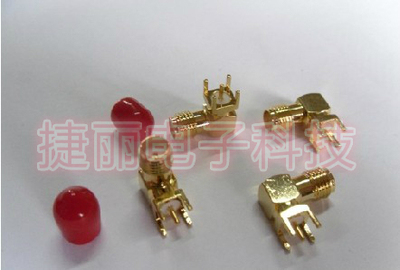 SMA-KWE 射频座 外螺内孔 RF天线座子 14.5/17/19/23mm 弯脚射频