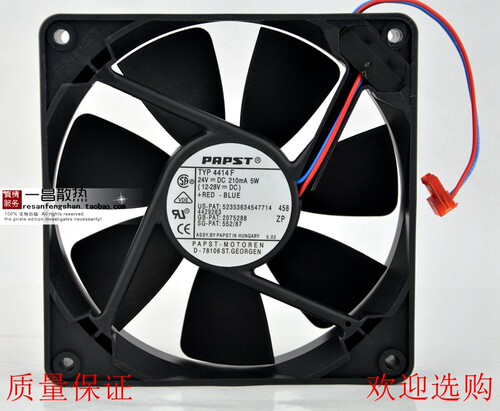 全新原装德国 PAPST TYP4414F 24V 210mA 5W 12025 变频器风扇+