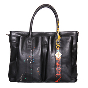 Beautiful Dragon original ethnic female Bao Nan neutral packet layer cowhide handbag lovers of literature and art