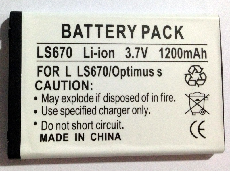 适用LG Optimus M, U, V, T, S, 1, LS670 P509 VM670 LGIP-400N