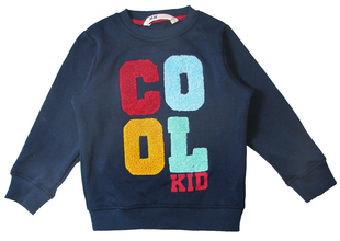 T恤薄绒衫 乐天BABY 8岁男童深蓝棉绒长袖 外套 外贸