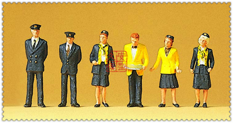 久安铁道 仿真人物 微缩小人 1:87 PREISER 10375 德国铁路列车员