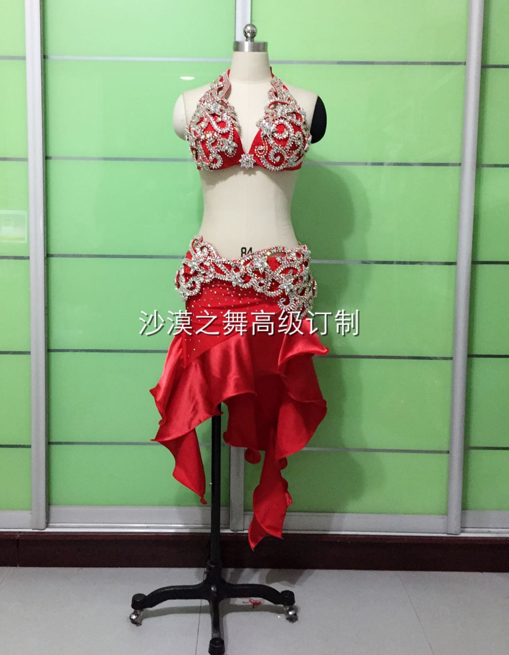 颜学丽同款文胸 腰封套装 鼓舞短裙 肚皮舞演出服 表演服