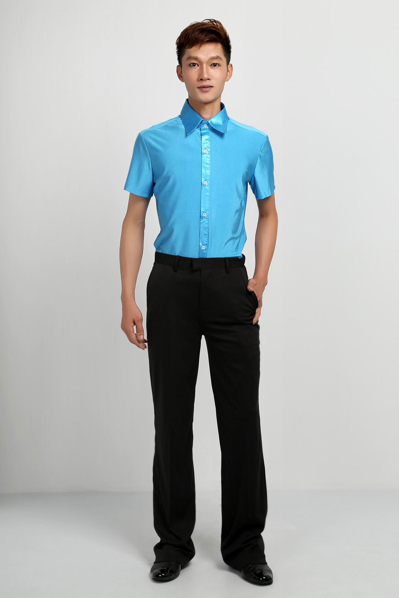 男拉丁舞服摩登舞国标舞广场舞交谊舞蹈服比赛表演服练功跳舞服装