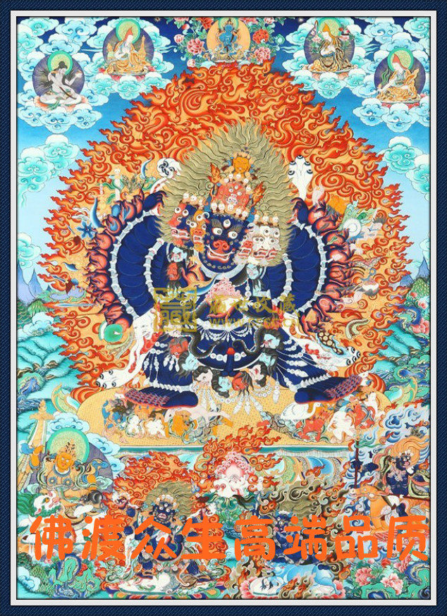 新款客厅印花十字绣大威德金刚明王菩萨m3 大威德唐卡钻石绣定制