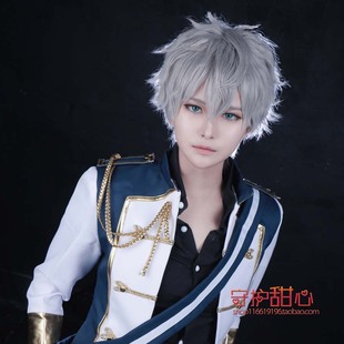 包邮甜心家偶像梦幻祭 濑名泉 灰色造型款反翘cosplay假发特价
