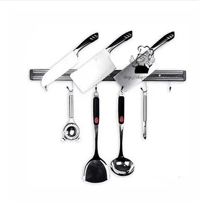 厨房用品专用壁挂式不锈钢磁力刀架磁吸 吸刀挂架 磁性刀架吸刀棒