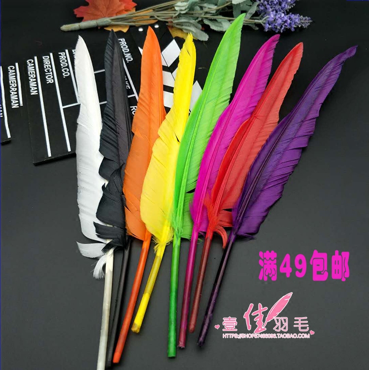 大刀火鸡驼背羽毛印第安diy饰品