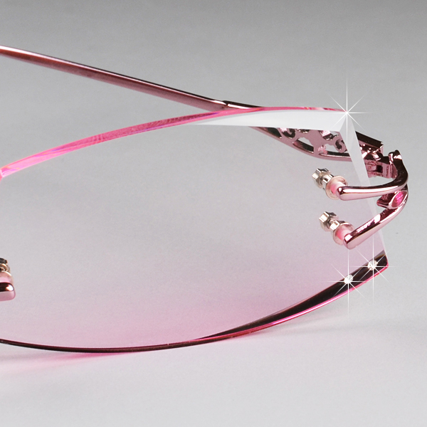 韩国切边镶钻 眼镜 女款 高端切边近视眼镜框 无框钻石切边眼镜