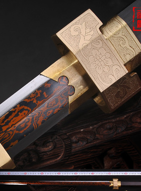 纯手工刀剑龙泉神龙宝剑工布秦王剑百炼花纹钢硬剑镇宅宝剑未开刃