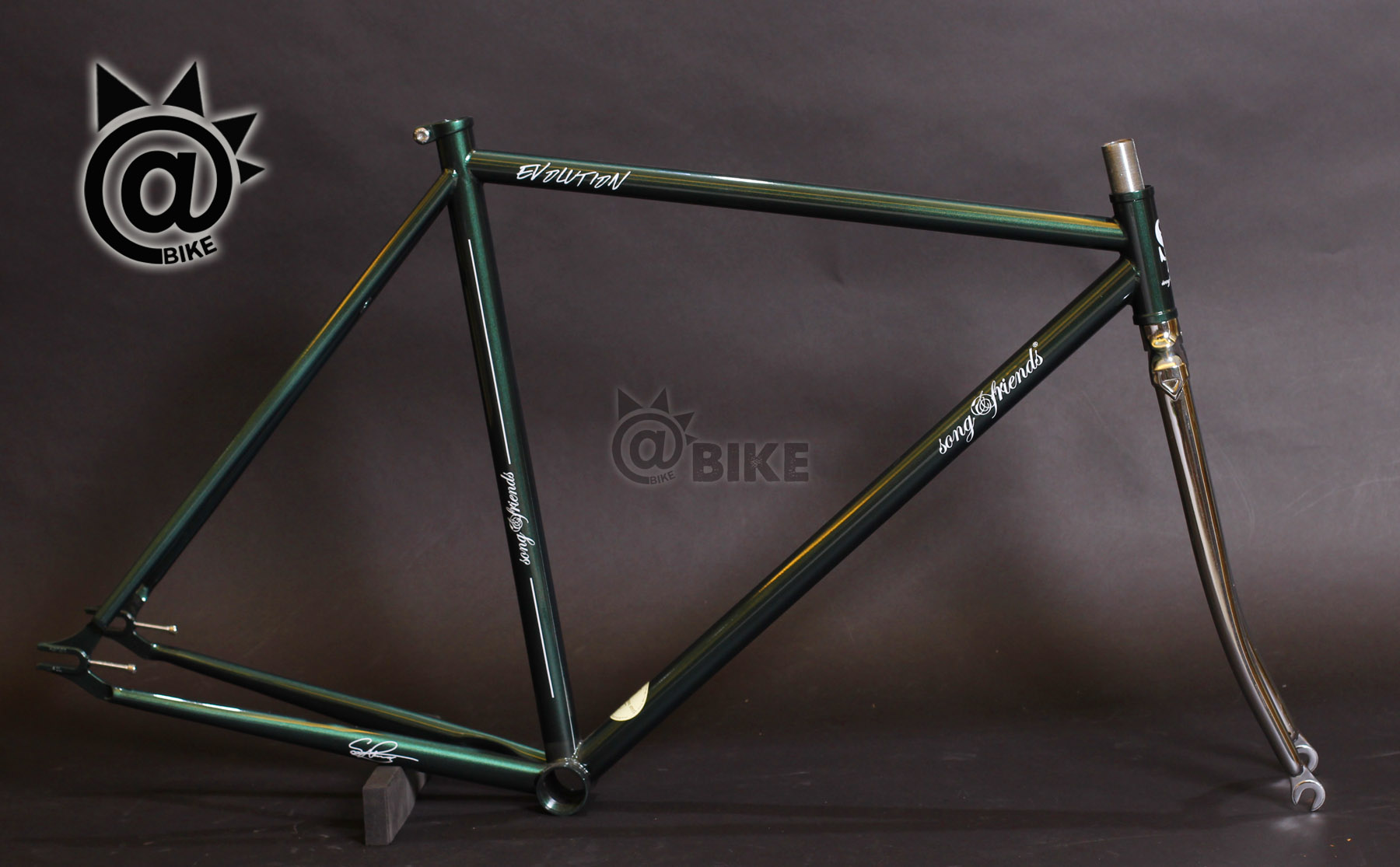 @BIKE FIXED GEAR SF song&friends  进化 单速死飞车架组 邮政绿