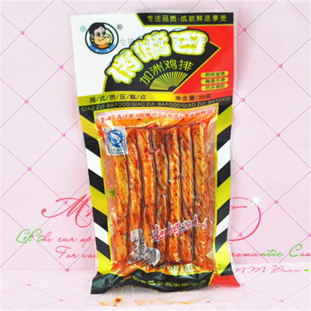 翘俏嘴巴加洲鸡排加州香辣面筋20g辣条80后怀旧经典零食豆干制品