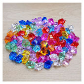 彩色石子亚克力塑料透明水晶石头鱼缸乌龟缸花瓶用彩石 袋 180克