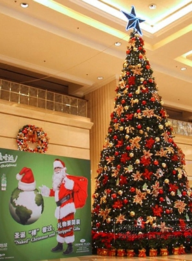 户外大型圣诞树3-6/7/8-9-10/12/15米高档商场酒店学校4S店装饰树
