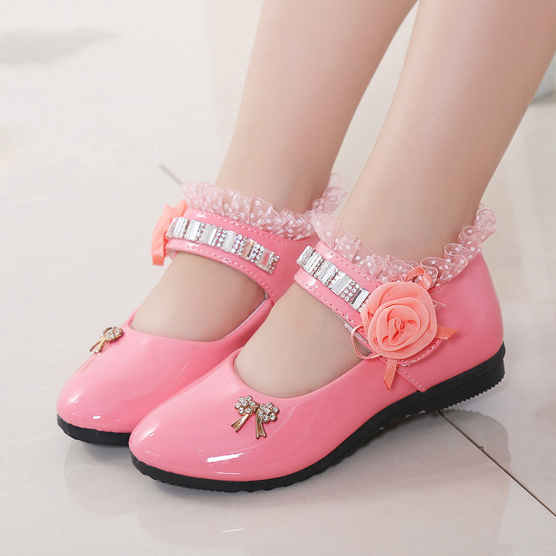 children's shoes 2018 spring and autumn new pattern Girls' Shoes Princess shoes Korean diamond Flower Dancing shoes Children's shoesin the Shoes/Baby Shoes/Parent-child shoes , Leather shoes  category - from Buy2taobao.com to provide professional Taobao agent buy service