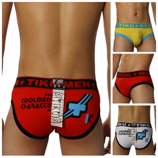 性感低腰舒适塑身三角1865 内裤 梯酷纯棉莱卡时尚 潮流卡通印花男士