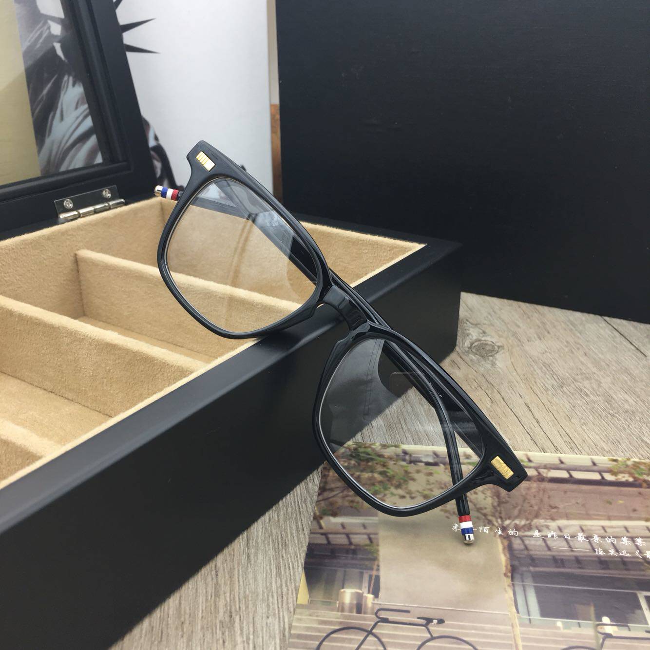桑姆布朗尼长方形框架眼镜学生近视大脸修饰平光镜欧美潮流眼镜框